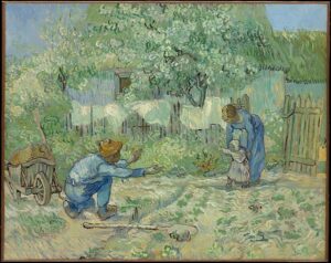 The Art Curator for Kids - Fathers in Art History - Vincent van Gogh, First Steps, after Millet, 1890